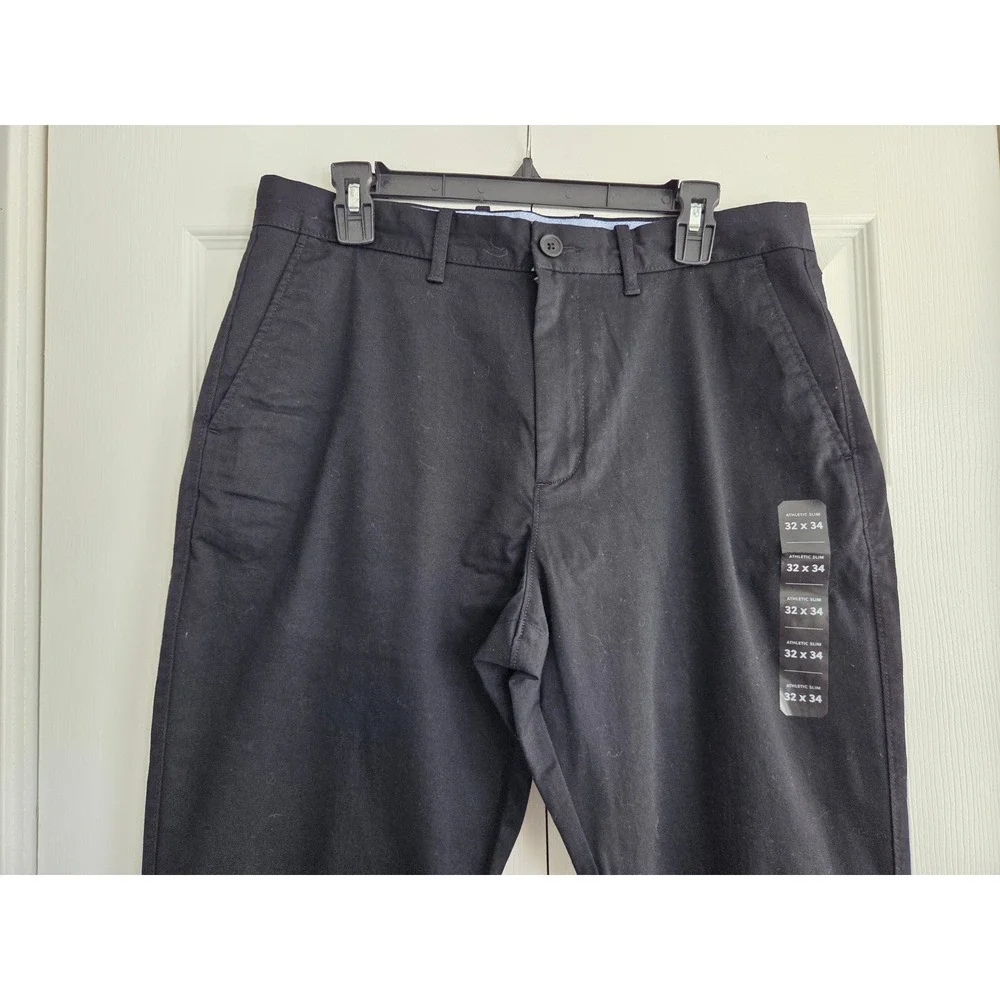 J. Crew Original Chino Pant Athletic Slim‎ Mens 32x34 Black NWT $98 CO401